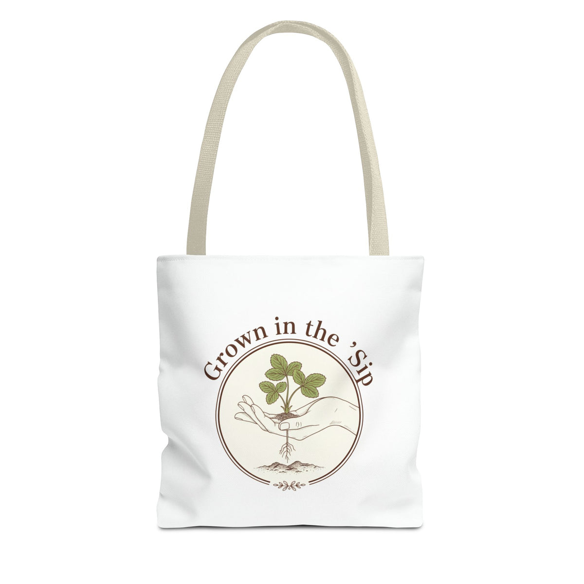 Tote — "Grown in the 'Sip" Plant Lover Canvas Tote
