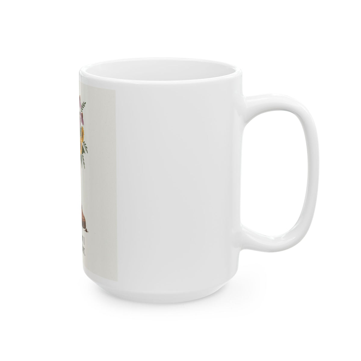 Sunflower Garden Boots Mug — “The Only Footprint I Leave Is In The Dirt” Ceramic Coffee Cup