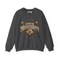 Born in Mississippi Crewneck Sweatshirt — Magnolia State Pride Pullover
