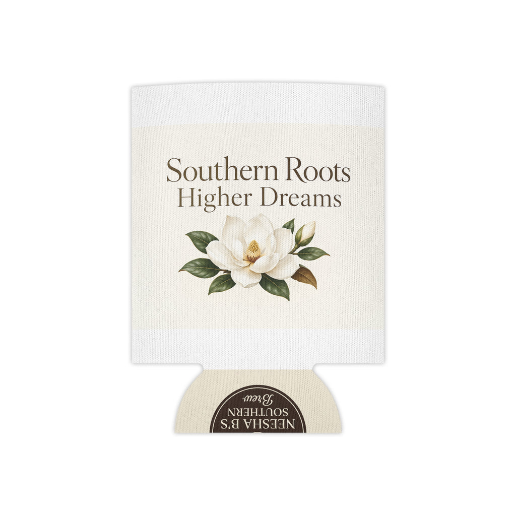 Southern Roots Higher Dreams Can Cooler — Floral Magnolia Can Koozie