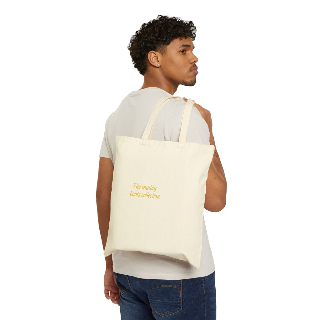 Tote Bag — Rustic Sunflower Boots Floral Tote ("Happy Heart, Happy Soul")