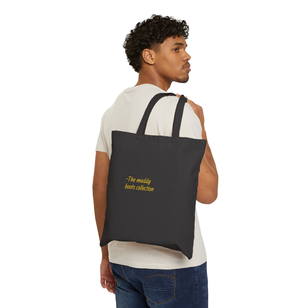 Tote Bag — Rustic Sunflower Boots Floral Tote ("Happy Heart, Happy Soul")