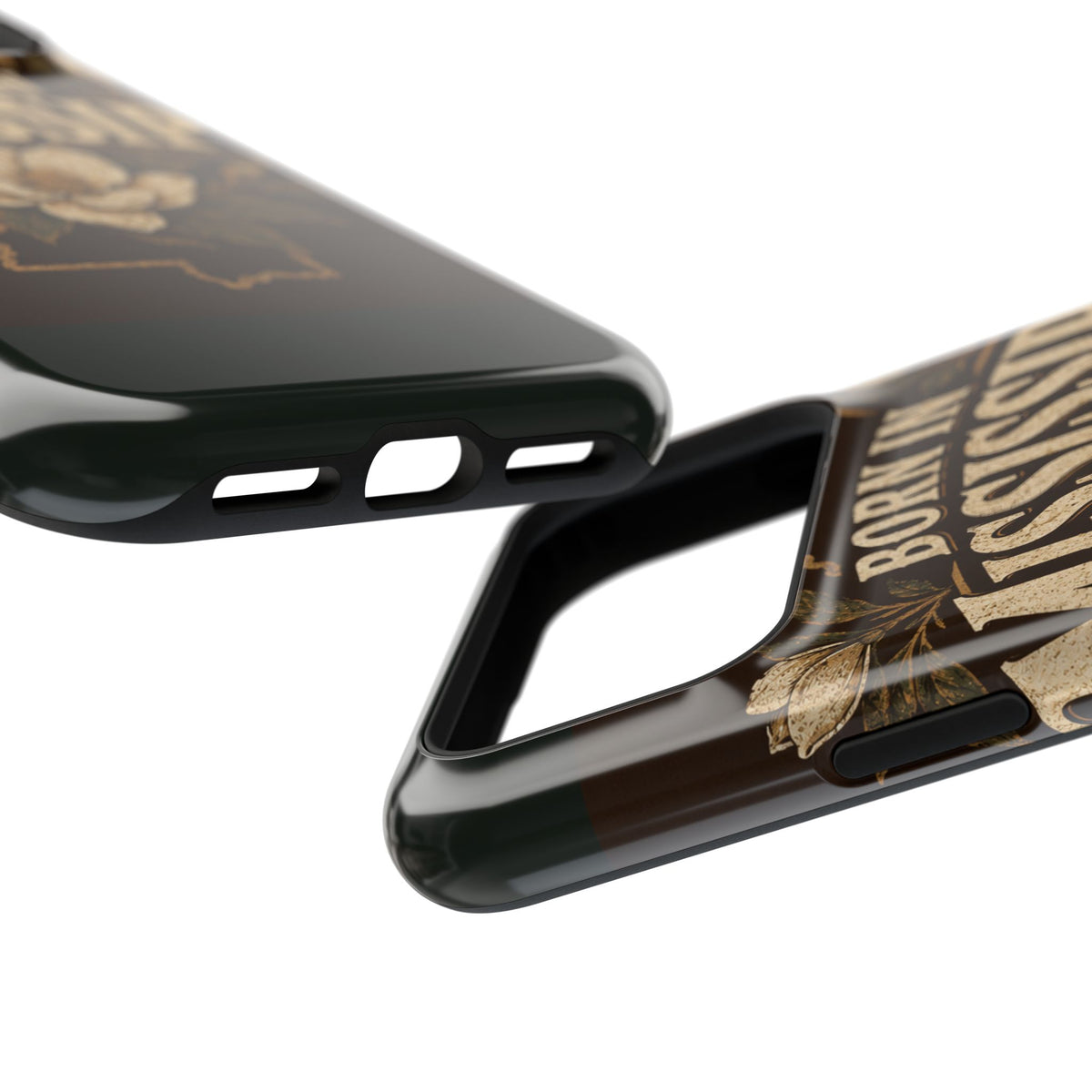 Born in Mississippi Magnetic Impact Phone Case — State Pride Phone Cover with Magnolia Design