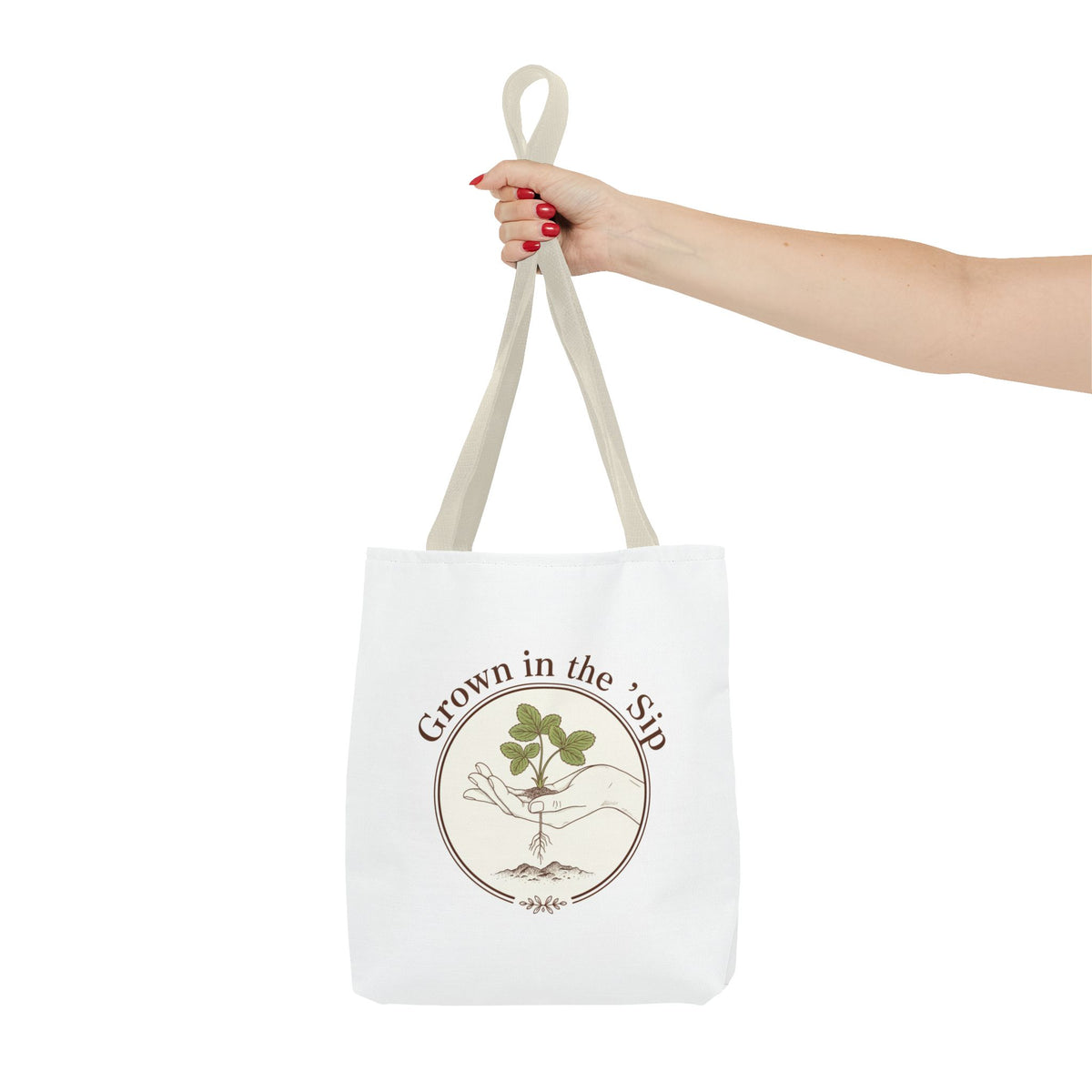 Tote — "Grown in the 'Sip" Plant Lover Canvas Tote