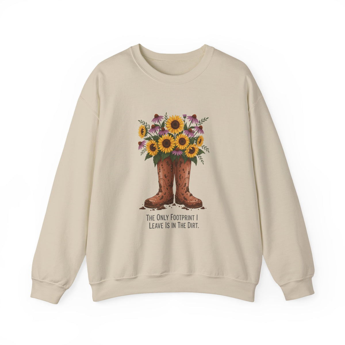 Sunflower Cowboy Boots Crewneck Sweatshirt — Floral Western Graphic
