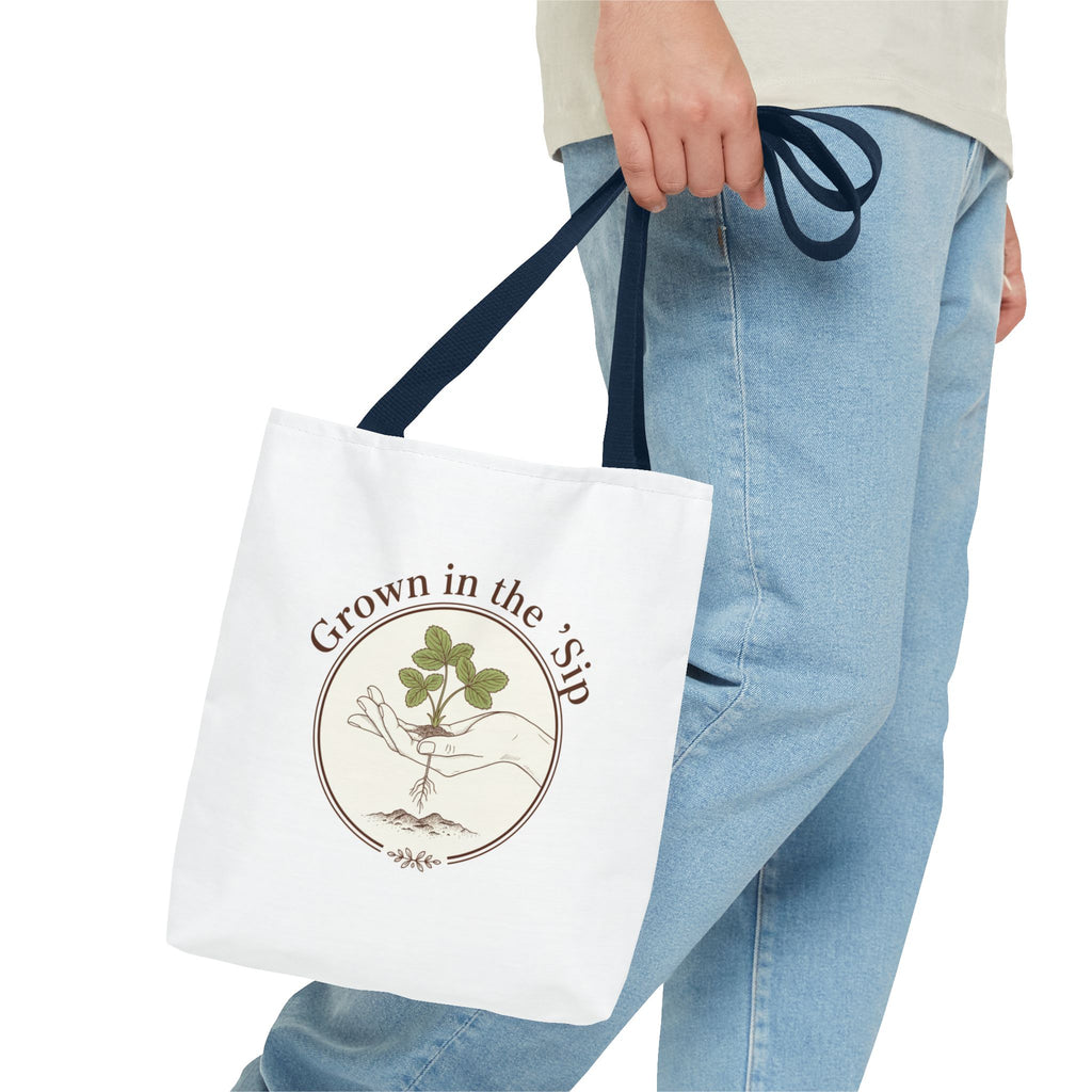 Tote — "Grown in the 'Sip" Plant Lover Canvas Tote