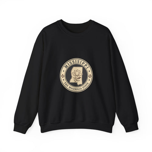 Mississippi Magnolia Seal Sweatshirt | State Floral Emblem Crewneck