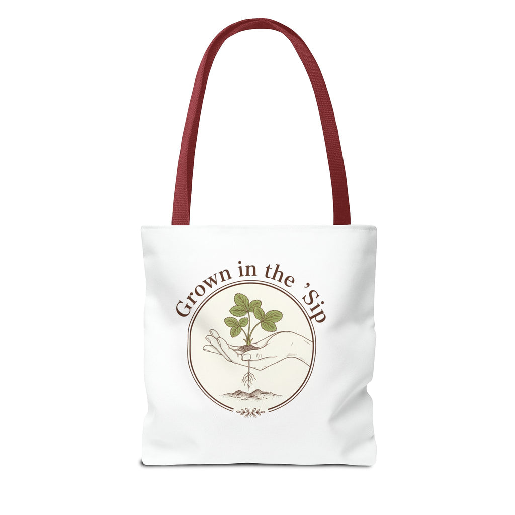 Tote — "Grown in the 'Sip" Plant Lover Canvas Tote