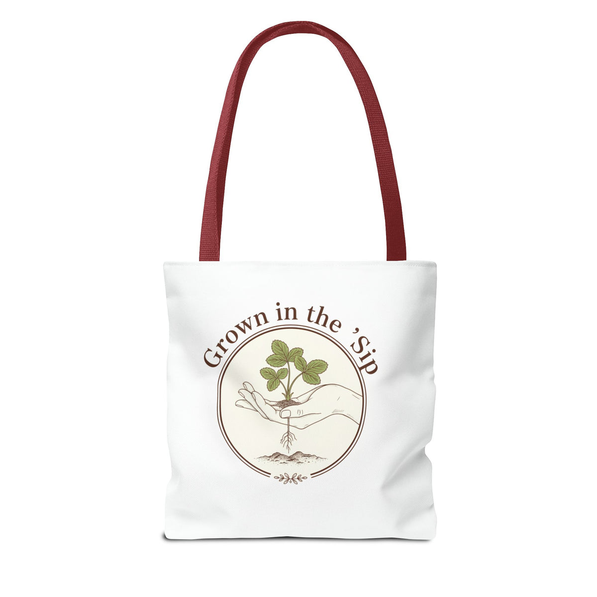 Tote — "Grown in the 'Sip" Plant Lover Canvas Tote