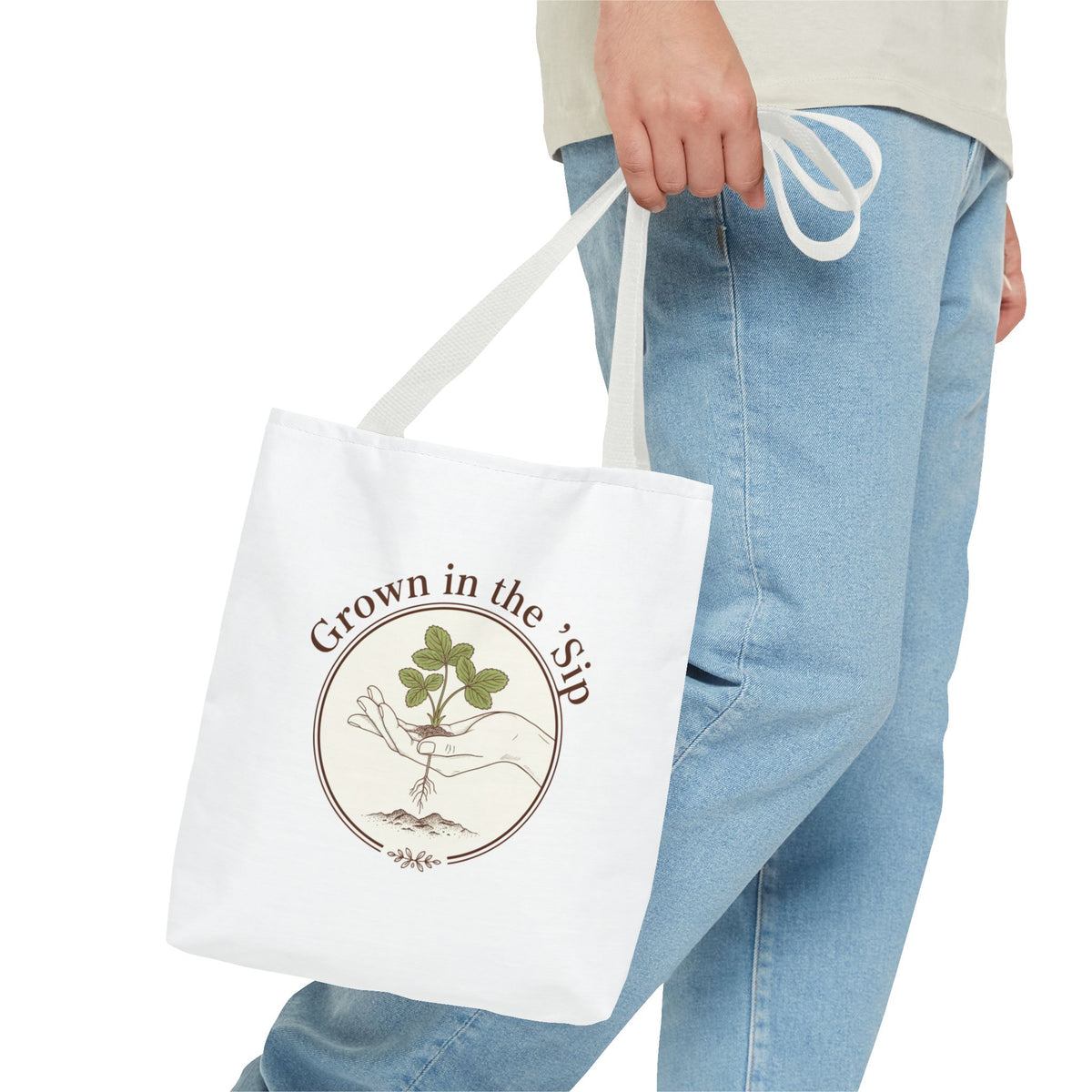 Tote — "Grown in the 'Sip" Plant Lover Canvas Tote
