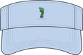 Green Footprint Bio-Washed Visor — Eco-Friendly Embroidered Outdoor Sun Visor