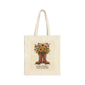 Tote Bag — Rustic Sunflower Boots Floral Tote ("Happy Heart, Happy Soul")
