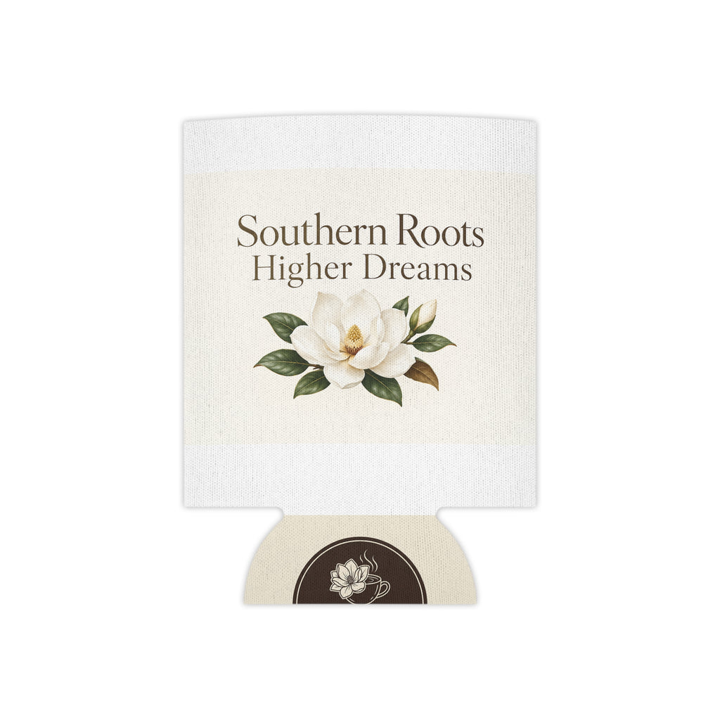 Southern Roots Higher Dreams Can Cooler — Floral Magnolia Can Koozie