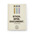 Phlebotomist Journal — "Stick. Spin. Document." Hardcover Lined Notebook for Lab Technicians