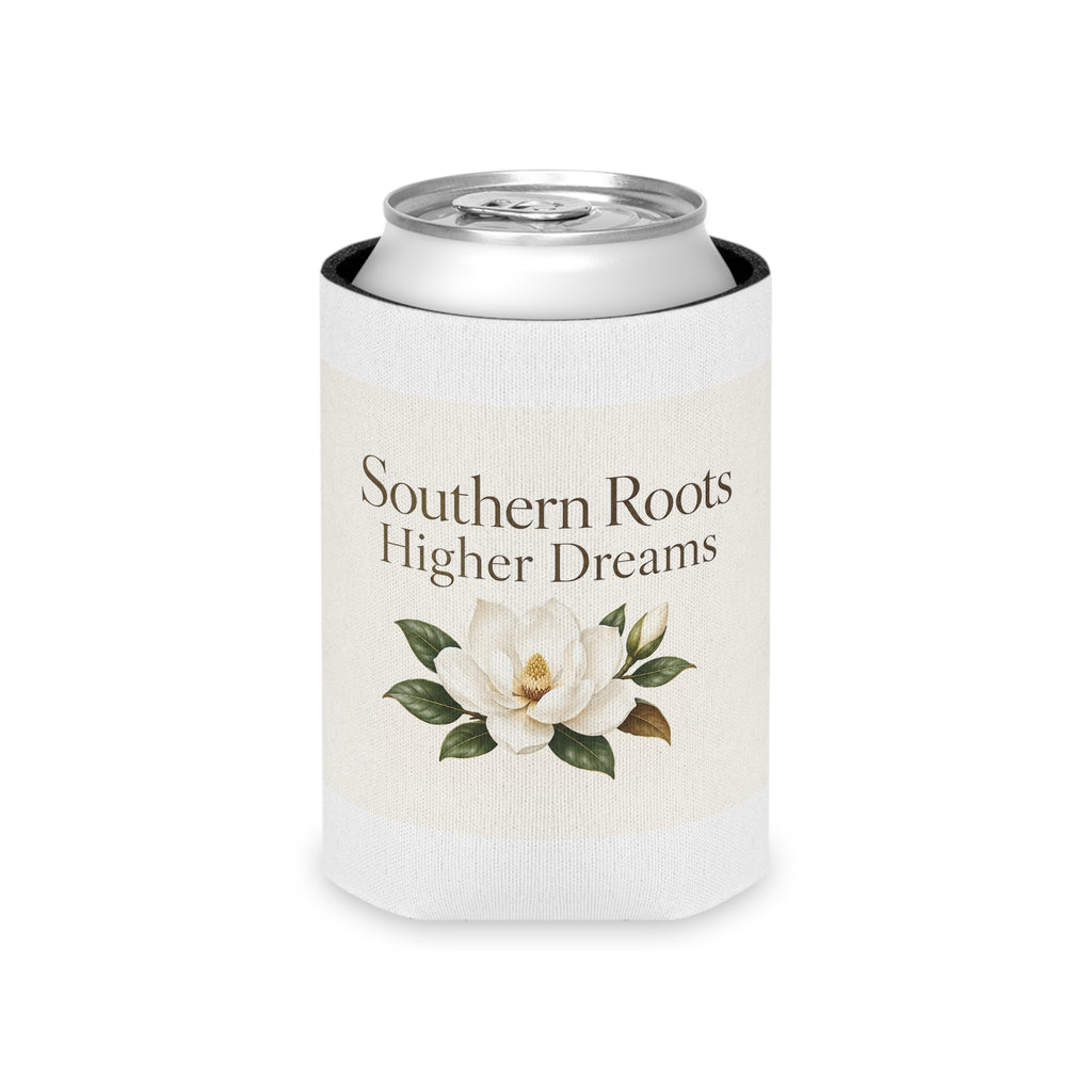 Southern Roots Higher Dreams Can Cooler — Floral Magnolia Can Koozie