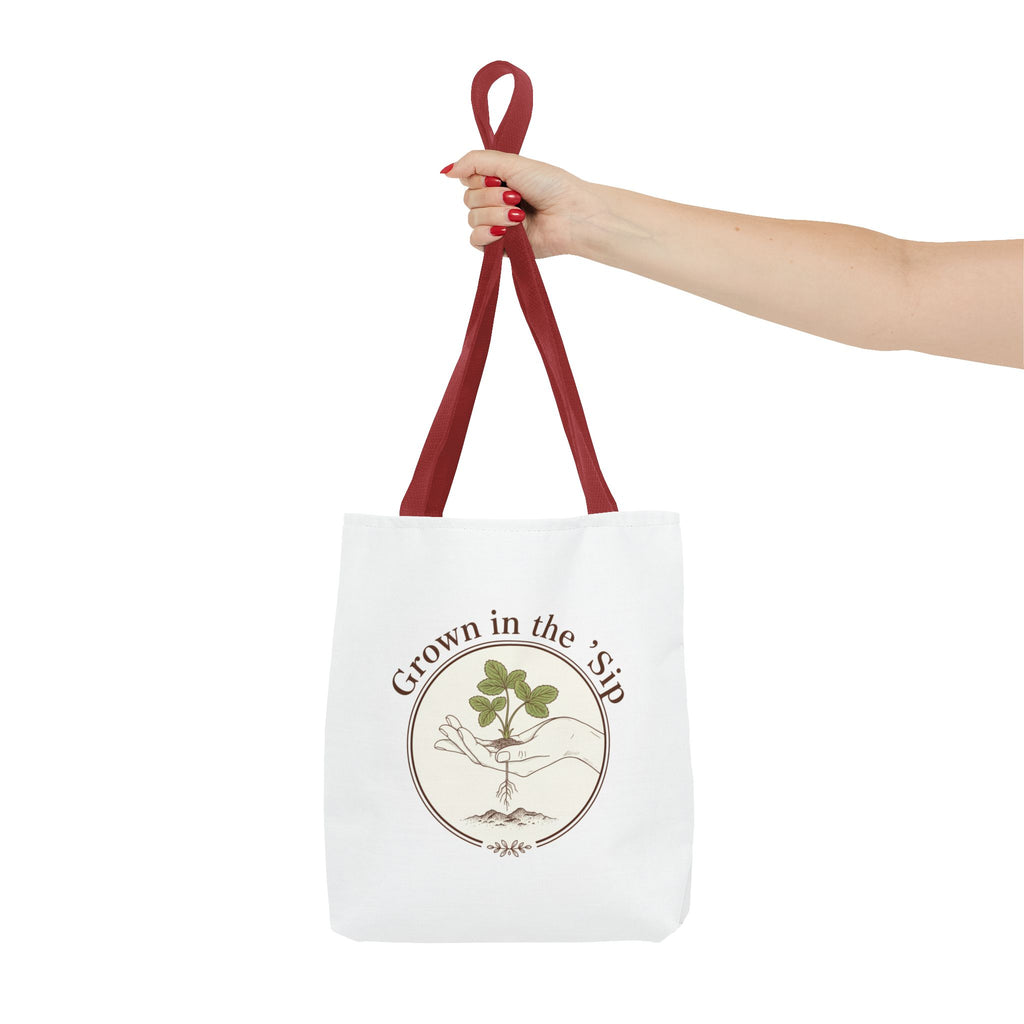 Tote — "Grown in the 'Sip" Plant Lover Canvas Tote