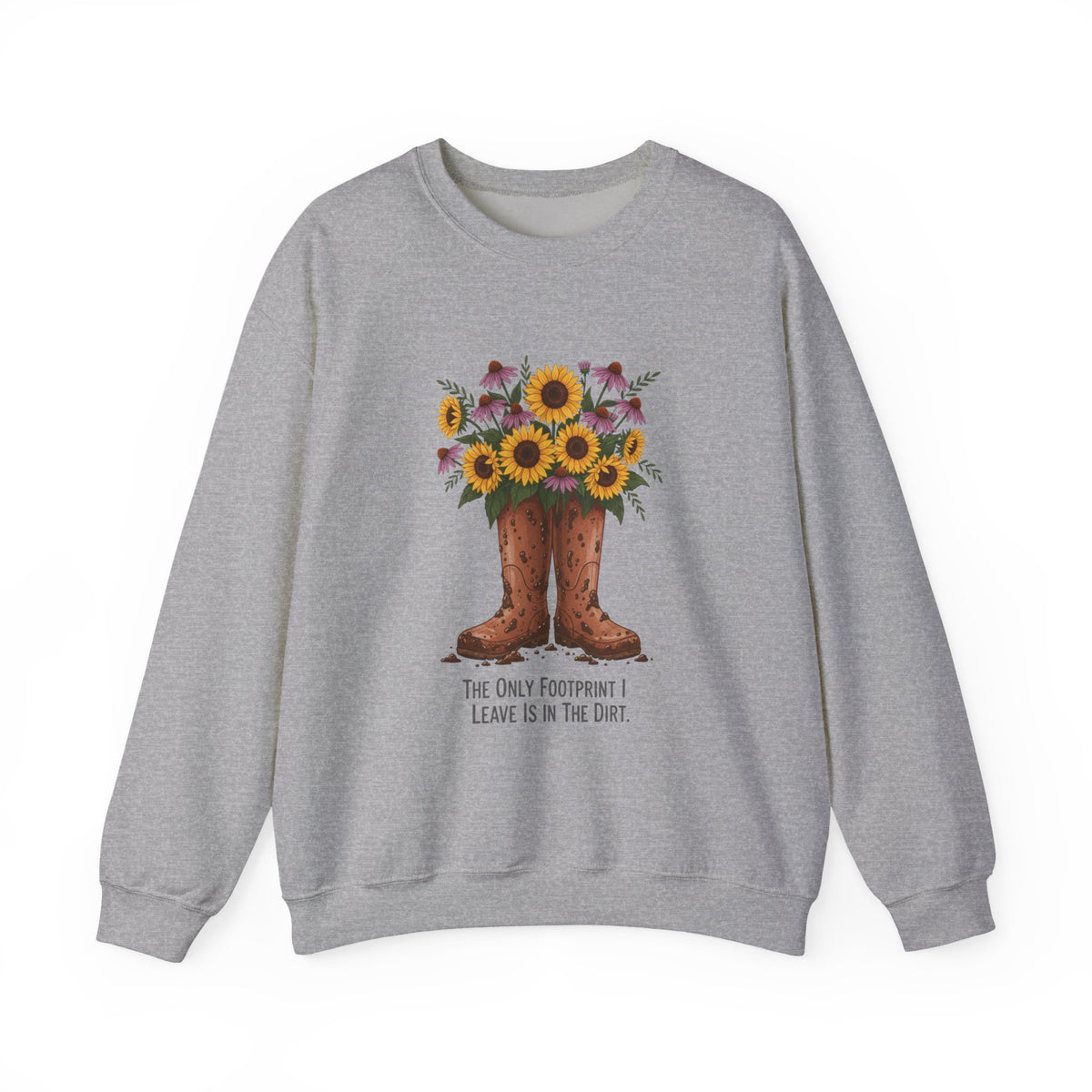Sunflower Cowboy Boots Crewneck Sweatshirt — Floral Western Graphic