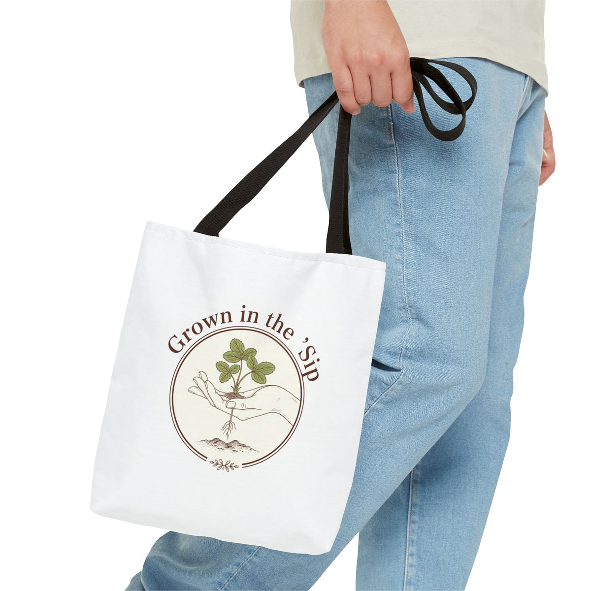 Tote — "Grown in the 'Sip" Plant Lover Canvas Tote