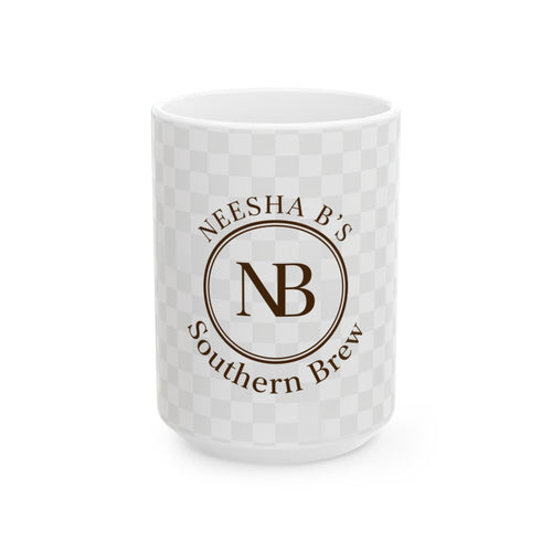 Ceramic Mug — Neesha B's Southern Brew Logo Coffee Cup (11oz & 15oz)