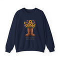 Sunflower Cowboy Boots Crewneck Sweatshirt — Floral Western Graphic