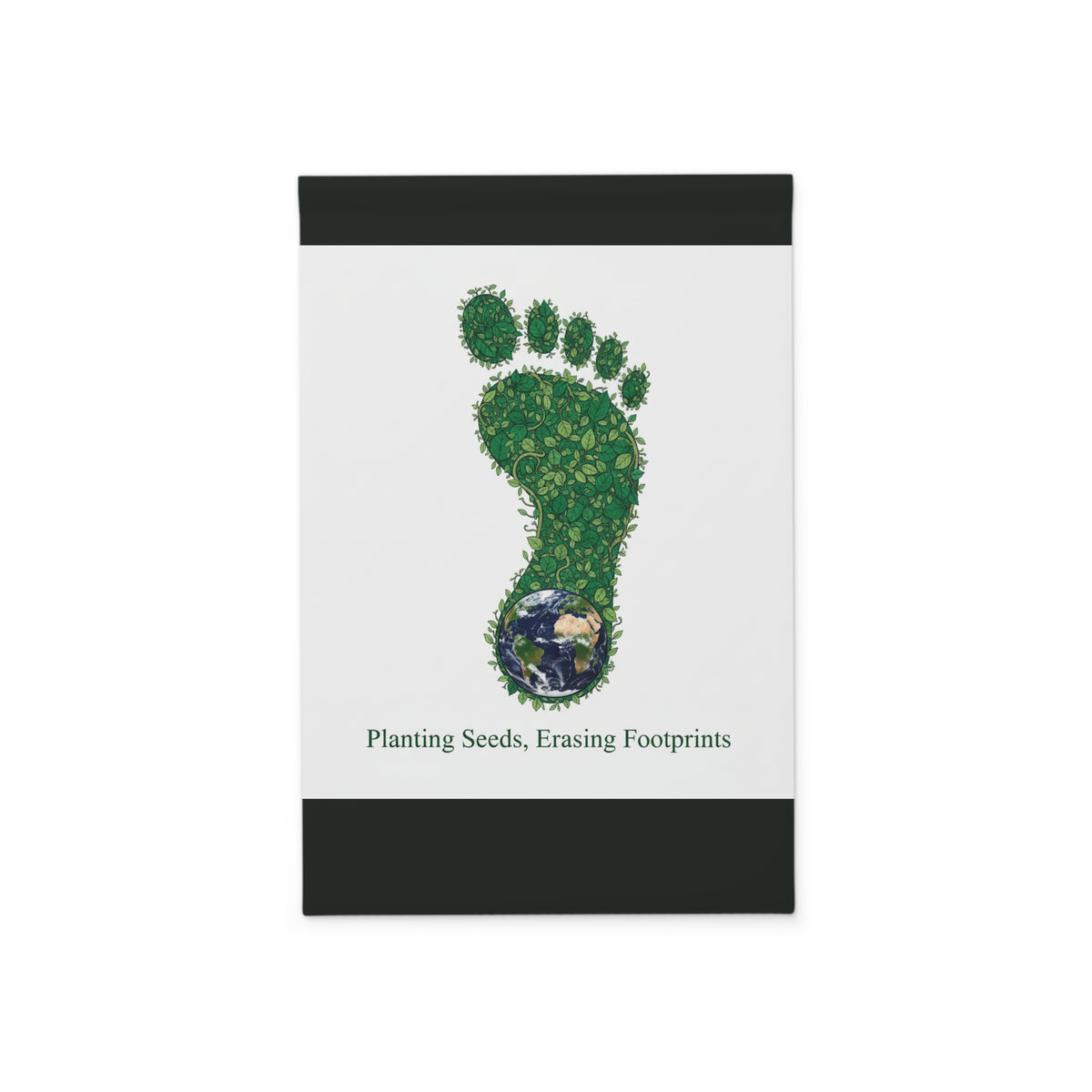 Eco Footprint Garden Banner — "Planting Seeds, Erasing Footprints" Decorative Flag