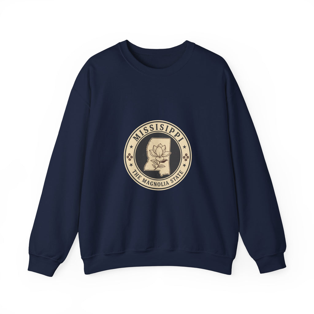 Mississippi Magnolia Seal Sweatshirt | State Floral Emblem Crewneck