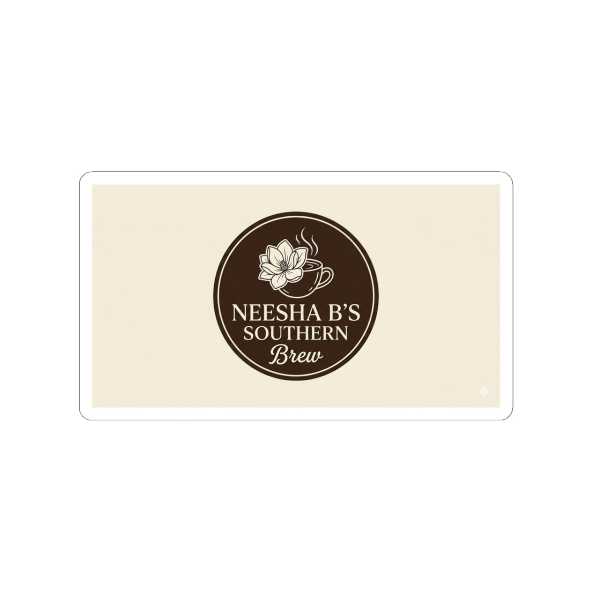 Kiss-Cut Sticker — "Neesha B's Southern Brew" Coffee Logo Sticker