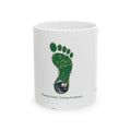Eco Footprint Ceramic Mug — "Planting Seeds, Erasing Footprints"