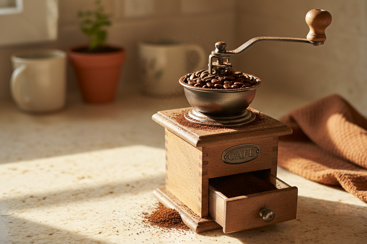 Coffee Beans Being Ground